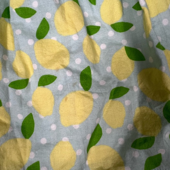 Baby Boden Lemon Print Dress in Blue 100% Cotton - Picture 6 of 8